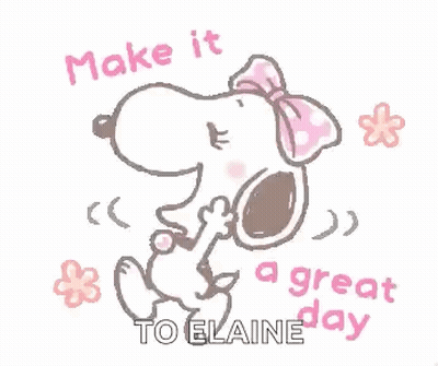 Snoopy Pink Bow Flowers Make It A Great Day GIF