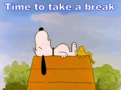 Snoopy Relaxing Taking Pause GIF