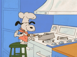 Snoopy Roast Jiffy Popcorn GIF