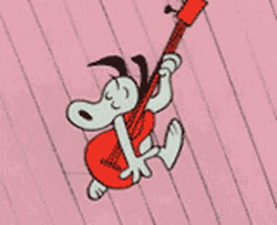 Snoopy Rock Star GIF