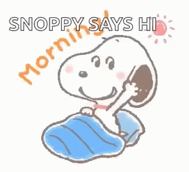 Snoopy Saturday Says Hi GIF