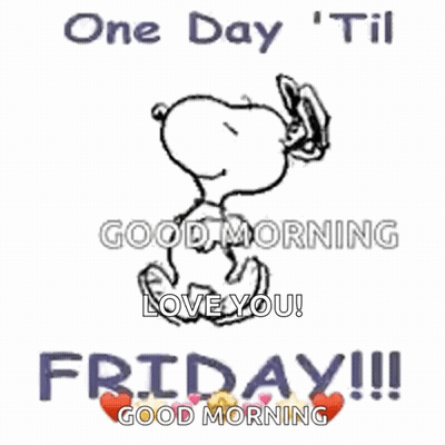Snoopy Saying Good Morning Love You Friday GIF