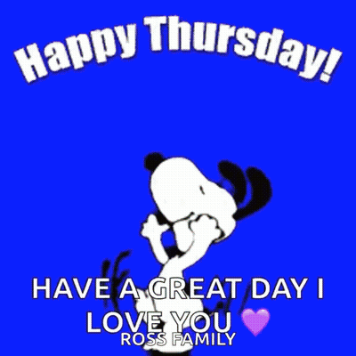 Snoopy Saying Happy Thursday GIF