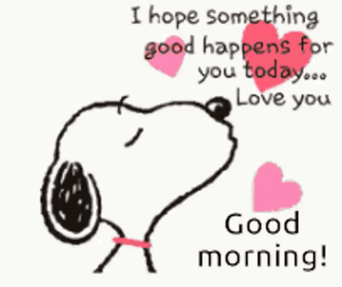Snoopy Saying Hope Something Good Happens GIF
