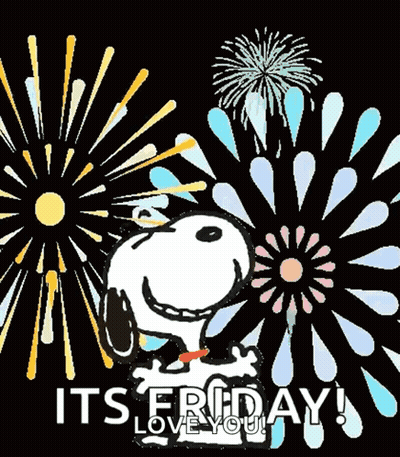 Snoopy Saying It's Friday GIF