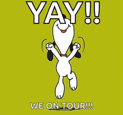Snoopy Saying Yay We On Tour GIF