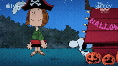 Snoopy Show Poster Girl In Pirate Outfit GIF