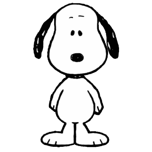Snoopy Standing Drawing Sticker