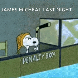 Snoopy Standing Next To Penalty Box GIF
