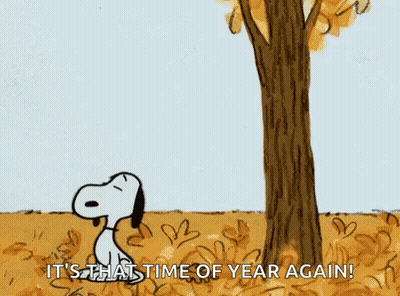 Snoopy Standing Next To Tree Holding Leaf GIF