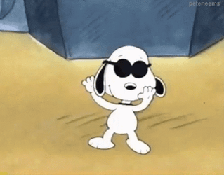 Snoopy Sunday Wearing Sunglass GIF