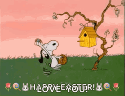 Snoopy Sunday Woodstock Hit GIF