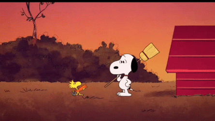 Snoopy Sunday Woodstock Mad GIF
