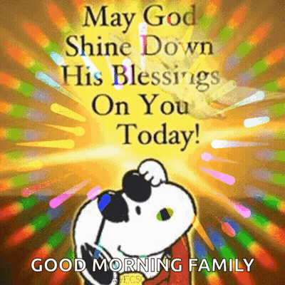 Snoopy Sunglasses Good Morning Family GIF