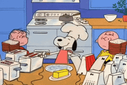 Snoopy Thanksgiving Breakfast Cooking  GIF