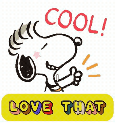 Snoopy Thumbs Up Cool Love That GIF