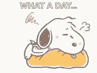 Snoopy Tired GIF