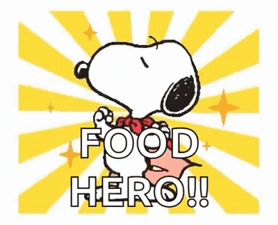 Snoopy Wearing Bow Tie Holding Food GIF