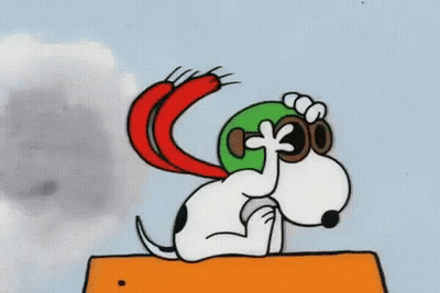 Snoopy With Hat And Goggles GIF