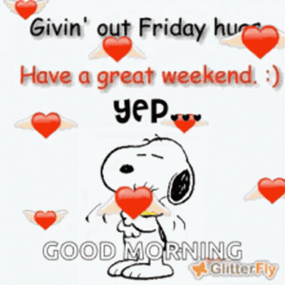 Snoopy With Hearts Says Good Morning