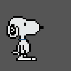 Snoopy With Pixelated Heart GIF