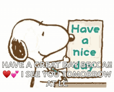 Snoopy Writing Have A Nice Day Sign GIF