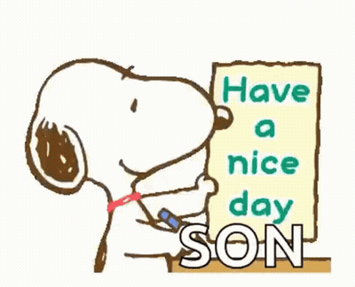 Snoopy Writing Have A Nice Day Son GIF