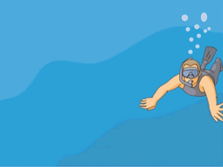 Snorkeling Cartoon Animation GIF