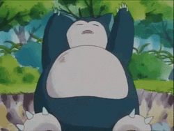 Snorlax Trying To Stretch Cartoon GIF