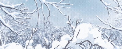 Snow Covered Trees Under Blue Sky GIF