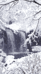 Snow Falling On Falls GIF