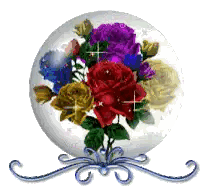 Snow Globe Filled With Colorful Roses Sticker