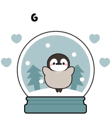 Snow Globe With Penguin And Mutlu Sabahlar Sticker