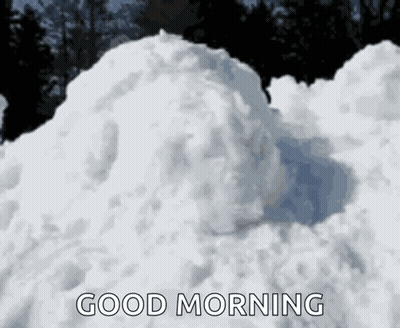 Snow Pile With Good Morning GIF