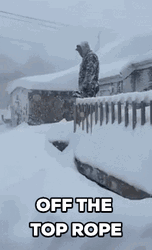 Snow Storm Diving Off The Top Rope GIF