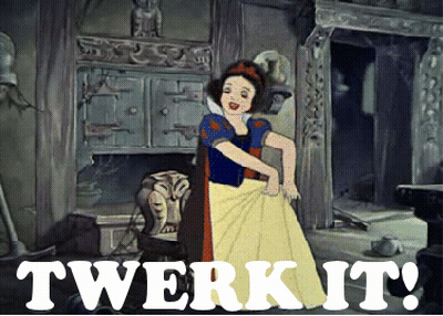 Snow White Cartoon Saying Twerk It GIF
