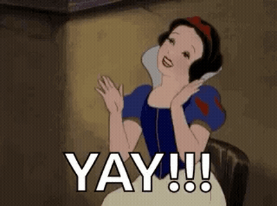 Snow White From Snow White And The Seven Dwarfs Is Sitting In A Chair And Waving . GIF