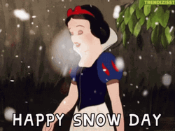 Snow White Greeting Happy Snow Day GIF