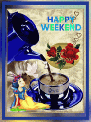 Snow White Happy Weekend Coffee GIF