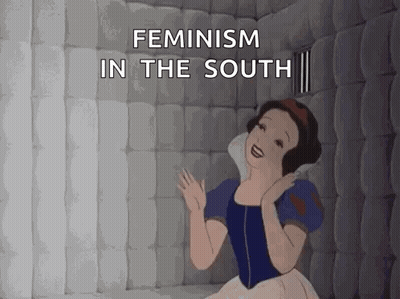 Snow White In Cell With Feminism In The South On Wall GIF