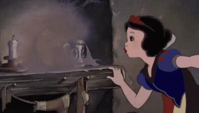 Snow White Looking At Ghost GIF