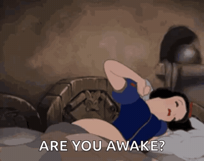 Snow White Lying In Bed Are You Awake GIF
