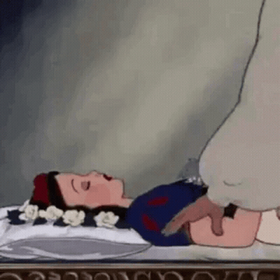 Snow White Lying On A Bed GIF