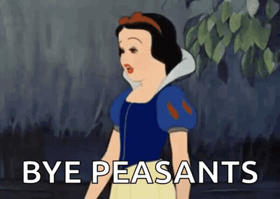 Snow White Saying Bye Peasants GIF