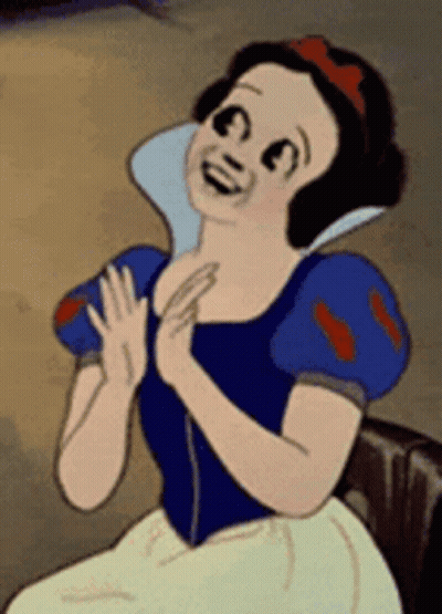 Snow White Smiling With Hands Folded GIF