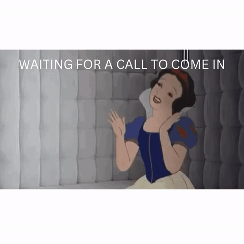 Snow White Waiting For A Call To Come In GIF