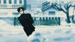 Snowball Attack Anime Sakamoto GIF