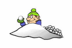 Snowball Fight Attack Gotcha  GIF