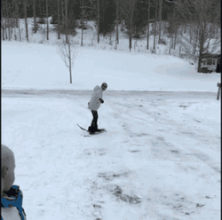 Snowboarding Beginner Epic Fail GIF