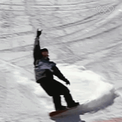 Snowboarding Rock Hand Sign GIF